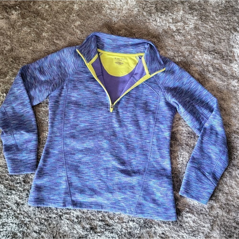 Tek Gear Pullover Fleece Blue Purple Size Small